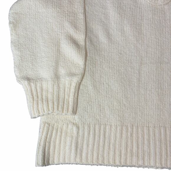 Free People Brookside Oversized Tunic Sweater Small Ivory Soft Stretch Comfy NWT - Picture 4 of 9